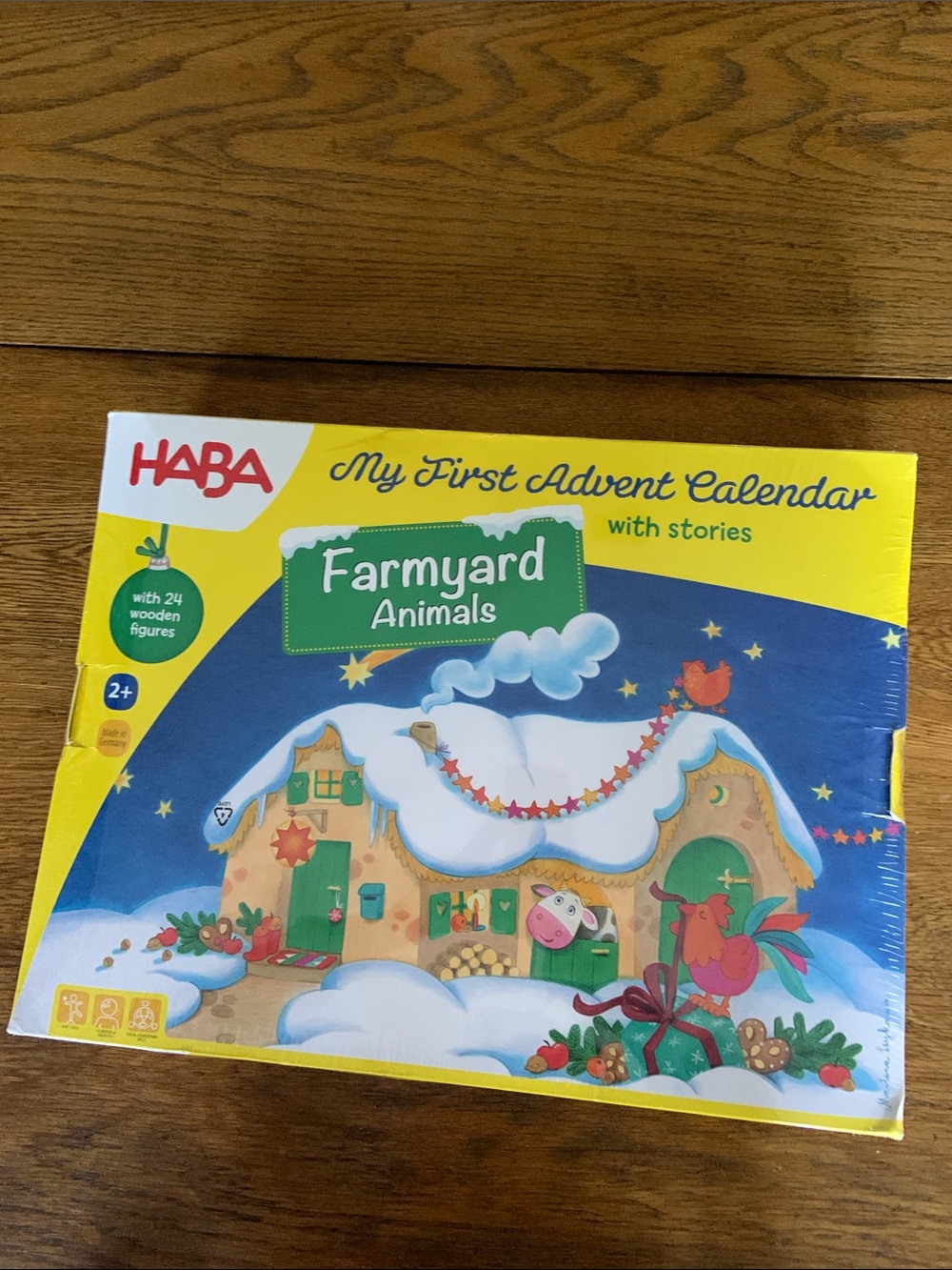 My First Advent Calendar 24 Wooden Farmyard Animals New and Sealed